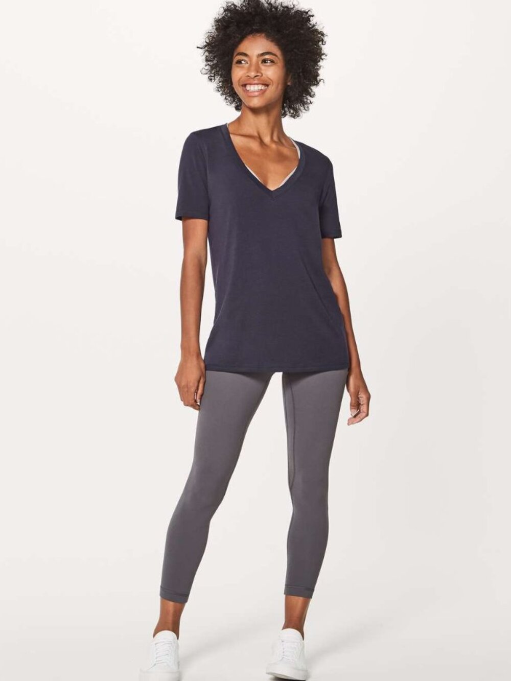 Lululemon - Love V Neck Tee Shirt - Boysenberry Purple- Size 6 - EUC